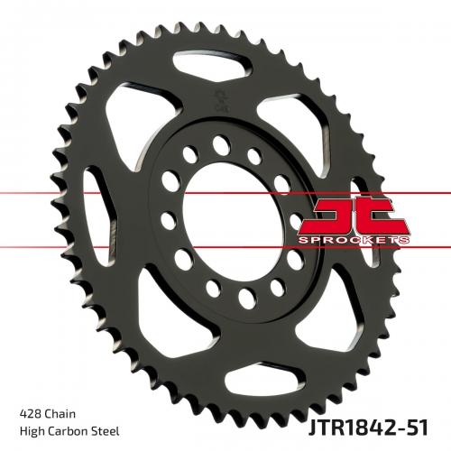 JT SPROCKETS REAR STEEL 51T, 428 JTR184251