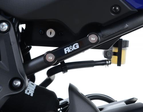 R&G REAR FOOTREST PLATE, BLACK, PAIR 41211912