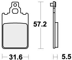SBS 607HF BRAKE PADS ORGANIC
