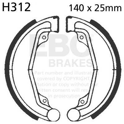 EBC H312 EBC BRAKE SHOES