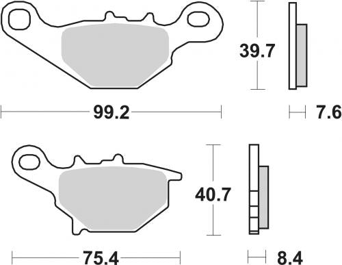 SBS 122HF BRAKE PADS ORGANIC
