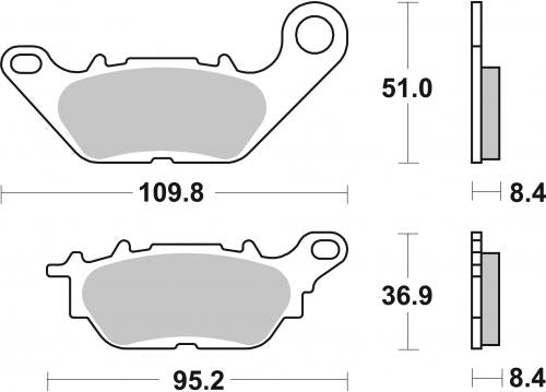 SBS 227HF BRAKE PADS ORGANIC