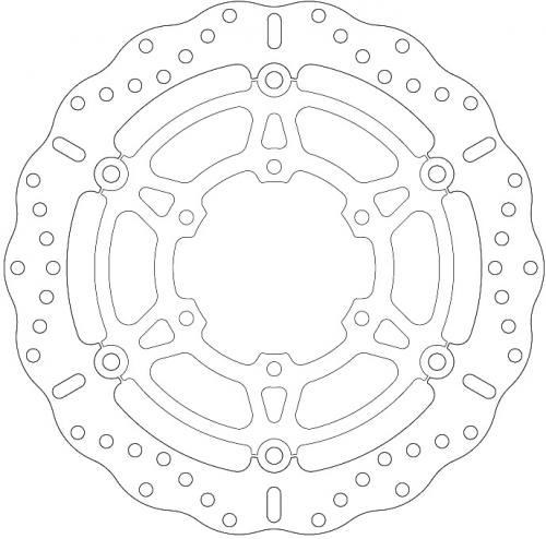 EBC BRAKE DISC MD3107XC 6 BUTTON FLOAT WAVE DISC
