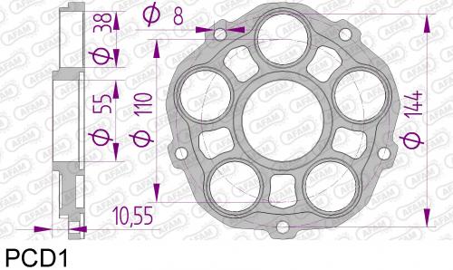 AFAM SPROCKET CARRIER, PCD1