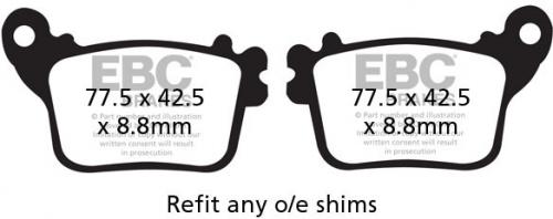 EBC FA 436V EBC SEMI SINTERED DISC PADS
