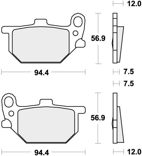 SBS 528HF BRAKE PADS ORGANIC