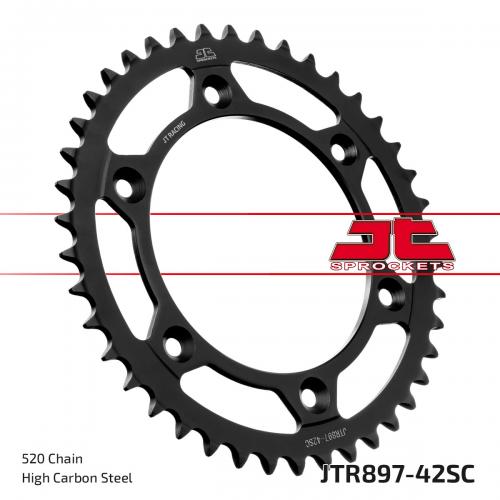 JT SPROCKETS REAR STEEL SC 42T, 520