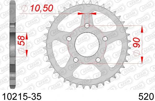 AFAM REAR STEEL 35T, 520 AF21021535