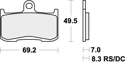 SBS 782HF BRAKE PADS ORGANIC