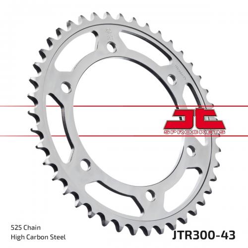 JT SPROCKETS REAR STEEL 43T, 525 JTR030043