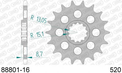 AFAM FRONT 16T, 520 AF18880116