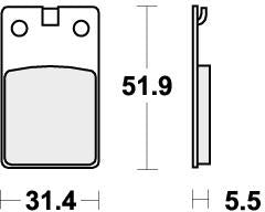 SBS 595HF BRAKE PADS ORGANIC