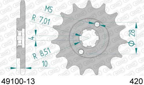 AFAM FRONT 13T, 420 AF14910013