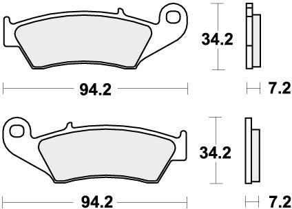 SBS 694CS BRAKE PADS ORGANIC