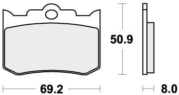 SBS 678LS BRAKE PADS SINTER