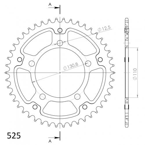 SUPERSPROX SUPERSPROX REAR STEALTH 45T, BLUE, 525 SU6745D