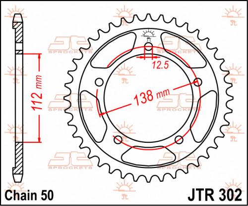 JT SPROCKETS REAR STEEL 39T, 530 JTR030239