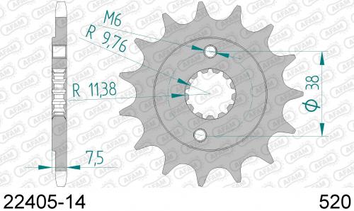 AFAM FRONT 14T, 520 AF12240514