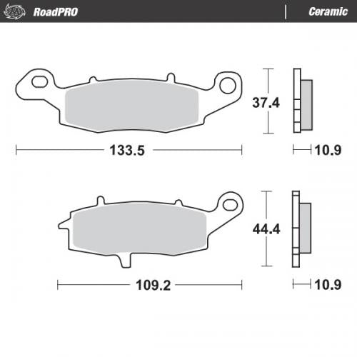 MOTO MASTER 410904, BRAKE PADS ORGANIC