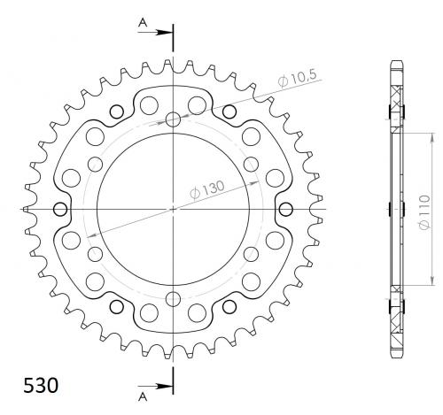 SUPERSPROX SUPERSPROX REAR STEALTH 41T, BLUE, 530 SU647941D