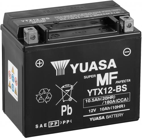 YUASA YTX12-BS YUASA BATTERY & ACID PACK
