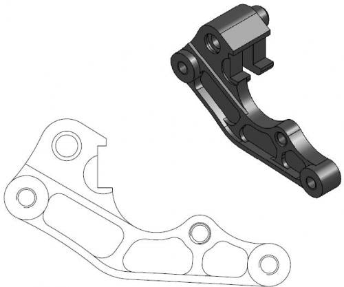 MOTO MASTER 211007, CALIPER ADAPTER BRACKET