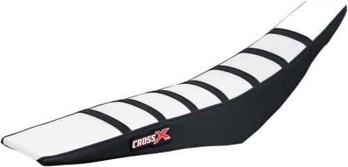 CROSS X SEAT COVER, WHITE-BLACK-BLACK(WITH STRIPES)