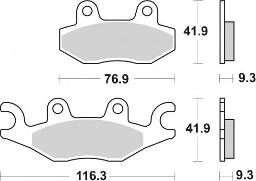 SBS 210HF BRAKE PADS ORGANIC