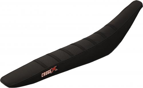 CROSS X ADV SEAT COVER BLACK/BLACK/BLACK (STRIPES)