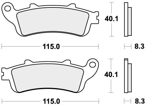 SBS 735H.CT BRAKE PADS ORGANIC