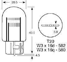 ELECTRICAL (10 PACK) 12V 21/5W WEDGE/CAPLESS STOP/TAIL BULB P