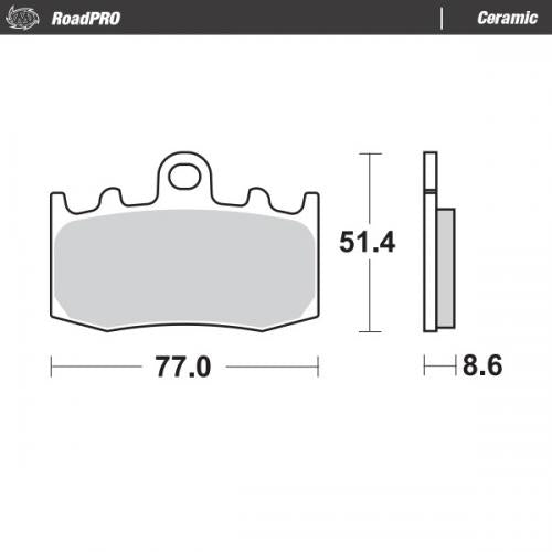 MOTO MASTER 406204, BRAKE PADS ORGANIC