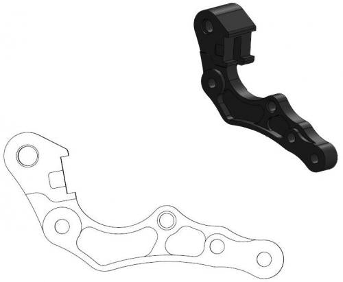 MOTO MASTER 211125, CALIPER ADAPTER BRACKET