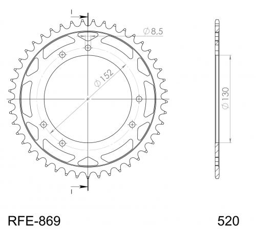 SUPERSPROX SUPERSPROX REAR STEEL 45T, BLACK SU486945B