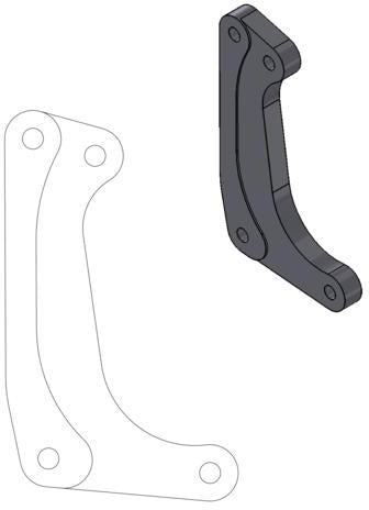 MOTO MASTER 211030, CALIPER ADAPTER BRACKET