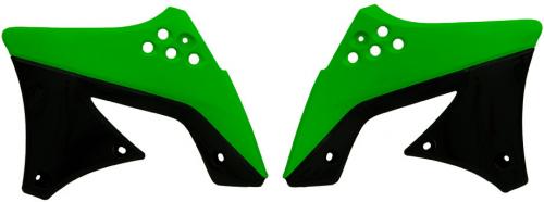 RTECH RADIATOR SCOOPS KAWASAKI GREEN-BLACK (OE) 566225215
