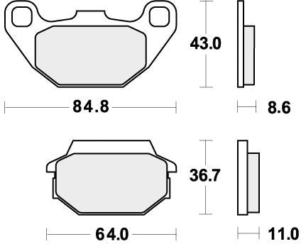 SBS 749SI BRAKE PADS SINTER