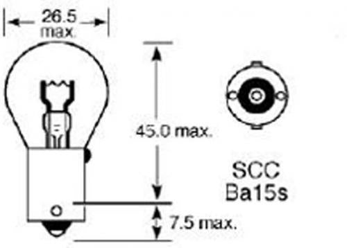 ELECTRICAL (10 PACK) 12V 15W LARGE HEAD INDICATOR BULBS P211