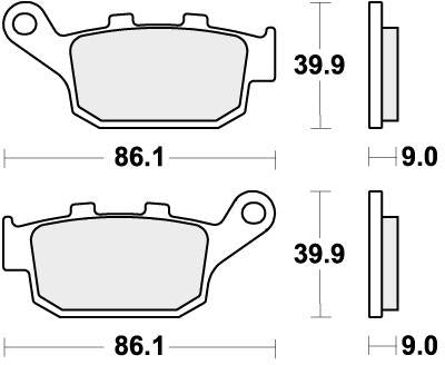 SBS 881RQ BRAKE PADS ORGANIC RACING
