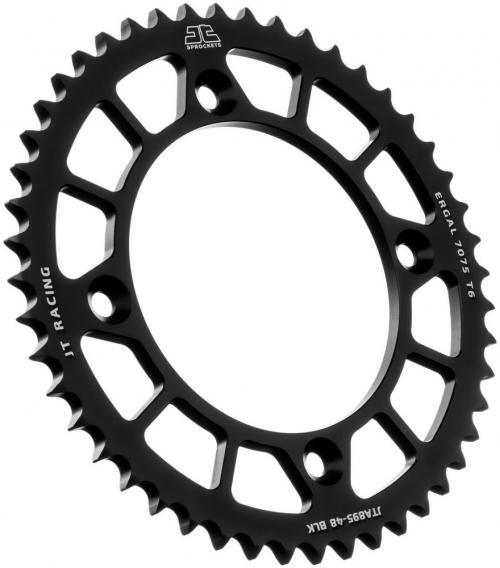 JT SPROCKETS REAR RACELITE ALU 48T BLACK, 428 JTA089548Z