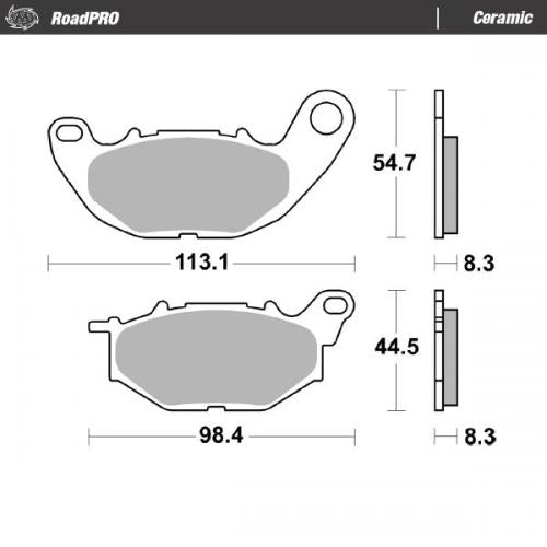 MOTO MASTER 413904, BRAKE PAD ORGANIC