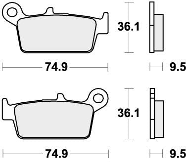SBS 604CS BRAKE PADS ORGANIC