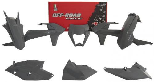 RTECH PLASTICS KIT 6 PC W/HEADL KTM QUANTUM GREY 563230716