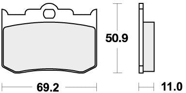 SBS 662H.HF BRAKE PADS ORGANIC