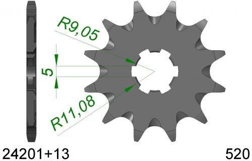 AFAM FRONT 13T, 520 AF12420113S