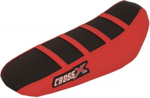 CROSS X SEAT COVER, BLACK-RED-RED(STRIPES) M13013BRR