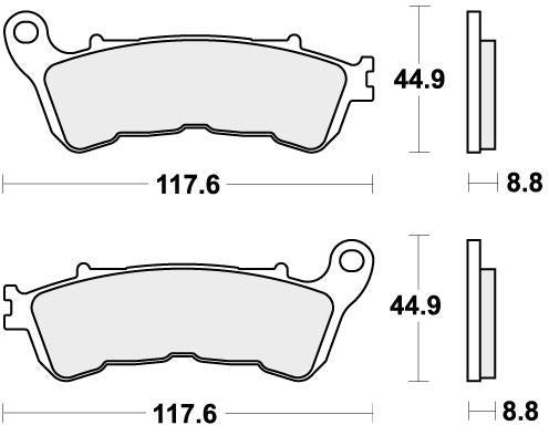 SBS 828HS BRAKE PADS SINTER