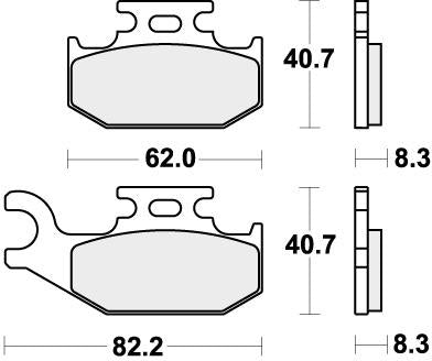 SBS 836SI BRAKE PADS SINTER