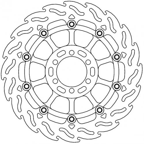 MOTO MASTER 113259, FLAME FLOATING ALU DISC
