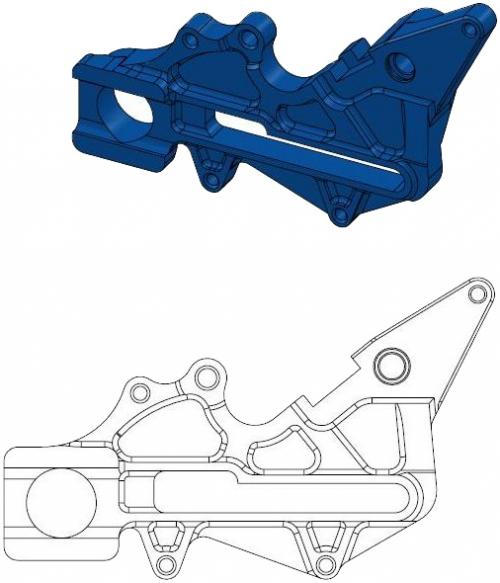 MOTO MASTER 211062, FACTORY ADAPTERS REAR BLUE